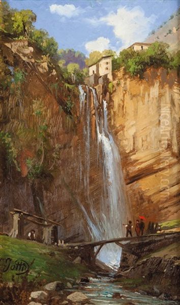Cascata Di Moltrasio Con Figure - view 1