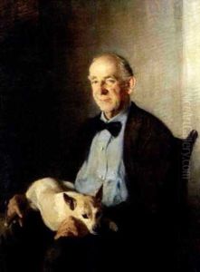 Mr. Lanthe And His Dog 'bottles' by Ernest Ludwig Ipsen