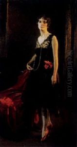 Black, Red And Gold - Edith Boyden Crocker Ipsen (mrs. Ernest Ludwig Ipsen) by Ernest Ludwig Ipsen