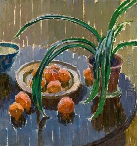 Still Life With Flower Pot by Ella Iranyi