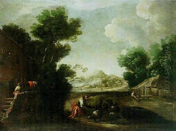 The Prodigal Son Feeding Swine - view 1