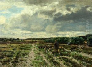 Shepherd And His Flock In The German Lowlands 1896 Shepherd And His Flock In The German Lowlands 1896