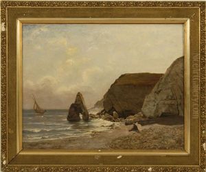 Seascape With Rocky Shore by Carl Irmer