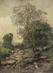 Fruhlingslandschaft Mit Bach Fruhlingslandschaft Mit Bach