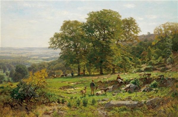Die Jungen Ziegenhirten Vor Weiter Landschaft - view 1