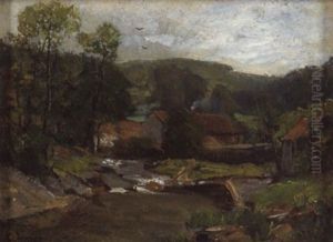 Landschaft Mit Gehoft Im Teutoburger Wald