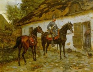 En Dragon Sporger Om Vej, Valdemar Slot by Valdemar Irminger