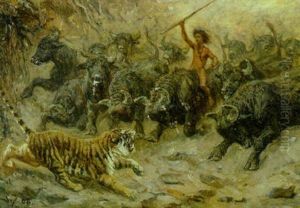Motiv Fra R. Kipling - Junglebogen, Shere Khans Endeligt
