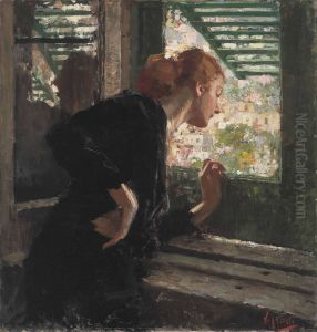 Lady At A Window by Irolli Vincenzo