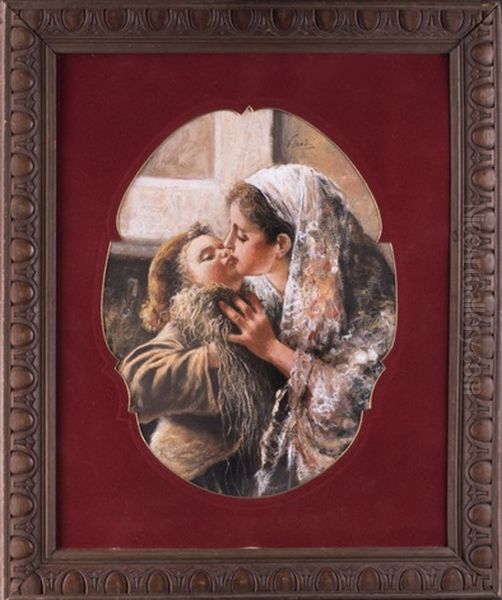 Italienische Mutter, Ihr Kind Kussend - view 1