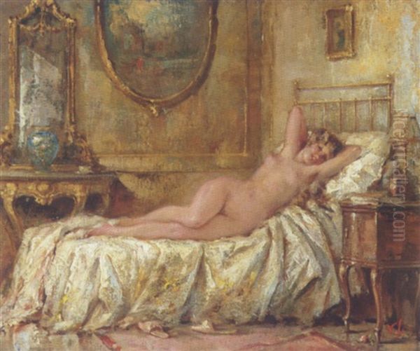 Poserende Skonhed I Et Boudoir - view 1