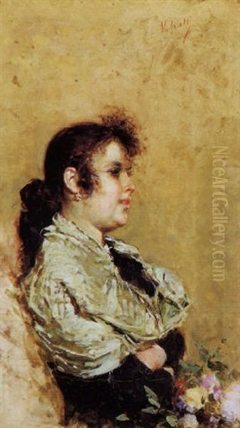 Giovane Donna Con Scialle Bianco - view 1