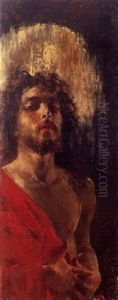 Jeune Homme A La Tunique Rouge