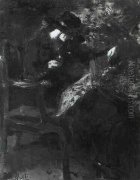 Giovane Donna Seduta - view 1