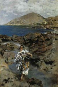 Pescivendola Tra Gli Scogli by Irolli Vincenzo