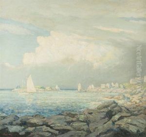 Sailboats In A Bay by Wilson Henry Irvine