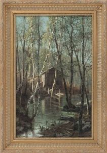 Mill In A Forest by Wilson Henry Irvine