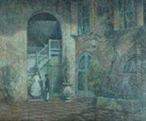 Evening, Brulatour Courtyard, New Orleans by Wilson Henry Irvine