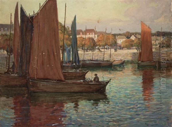 Boats In A Harbor - view 1