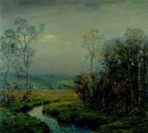 A Meandering Stream by Wilson Henry Irvine