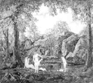 Bathers By A Pond