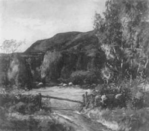 Autumn Landscape With Board Fence by Wilson Henry Irvine