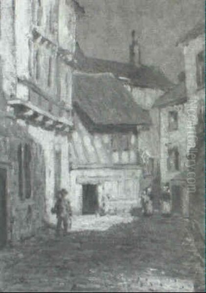 Moonlit Street In Concameau, France - view 1