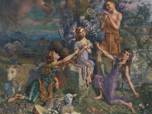 Spring Landscape With Wilson Family by William Irving