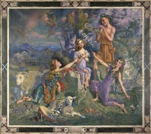 Fruhlingslandschaft Mit Der Familie Wilson by William Irving