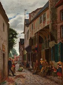 Parti Fra Zons Ved Rhinen by Olaf Isaachsen