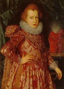 Portrait Of Prince Christian, Son Of King Christian Iv Of Denmark, In A Purple Slashed Costume, Beside A Red Plumed Hat