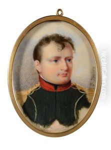 Portrait De L"empereur Napoleon Ier En Buste Vers La Droite Presque De Face, En Uniforme De Colonel Des Chasseurs A Cheval De La Garde Imperiale. by Jean-Baptiste Isabey