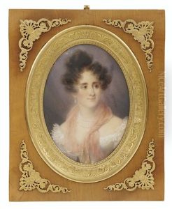 Portrait De Alexandrine-sophie-laure Roy, Marquise De Talhouet (1799-1854) by Jean-Baptiste Isabey
