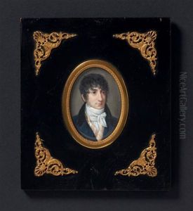 Portrait De Jeune Homme En Buste Vers La Droite by Jean-Baptiste Isabey
