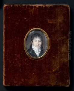 Portrait D'homme De Qualite Coiffe De Boucles by Jean-Baptiste Isabey