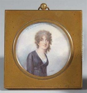 Portrait D'une Jeune Femme by Jean-Baptiste Isabey