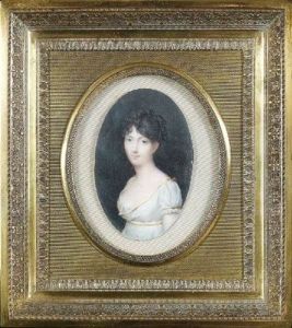 Portrait De Stephanie De Beauharnais (?), Plus Tard Duchesse De Bade by Jean-Baptiste Isabey