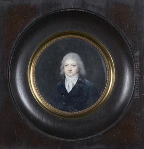 Portrait D'homme A La Redingote, Miniature by Jean-Baptiste Isabey