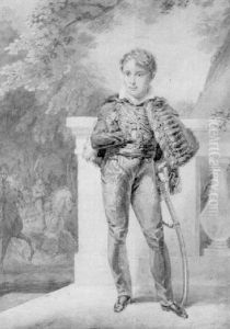 Le Duc De Reichstadt En Colonel Des Hussards Hongrois by Jean-Baptiste Isabey