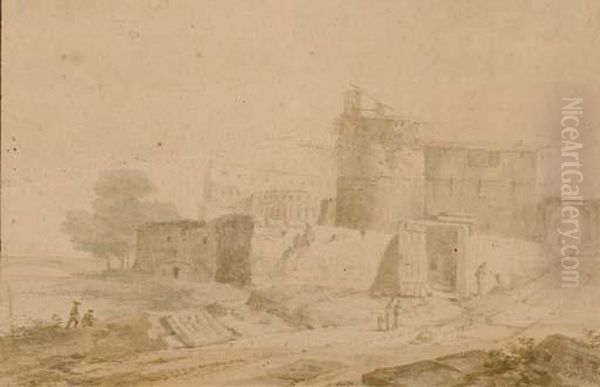 Une Fortification Pres D'un Lac - view 1