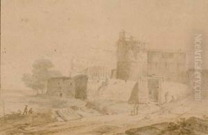 Une Fortification Pres D'un Lac by Breenburg Bartholomaus