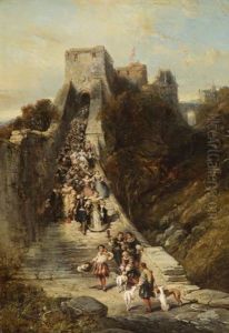 Procession by Louis-Gabriel-Eugene Isabey