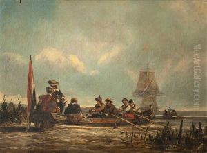 La Embarcacion by Louis-Gabriel-Eugene Isabey