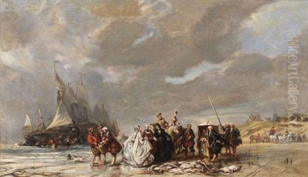 Retour De Peche Sur La Plage De Scheveningen - view 1