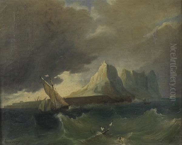 La Sortie Du Port Dans Une Mer Houleuse - view 1