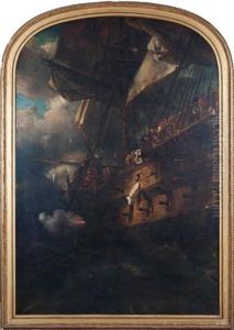 Funerailles D'un Officier De Marine Sous Louis Xvi by Louis-Gabriel-Eugene Isabey