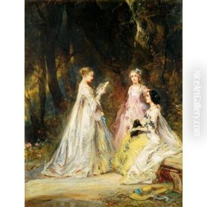 La Lecture Dans Le Parc by Louis-Gabriel-Eugene Isabey