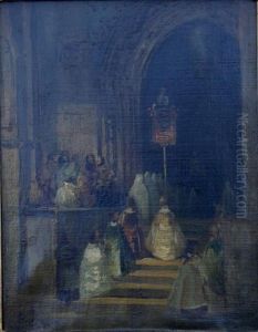 The Procession by Louis-Gabriel-Eugene Isabey