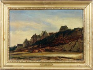Village Sur La Greve by Louis-Gabriel-Eugene Isabey