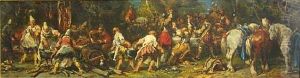 The Banquet by Louis-Gabriel-Eugene Isabey